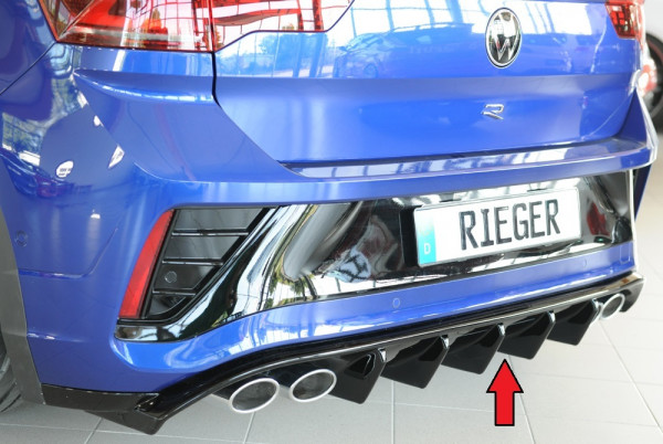 Rieger Heckeinsatz (für Fzg. mit AHK) glanz schwarz für VW T-Roc (A1) R-Line 3-tür. (Cabrio) 01.22-