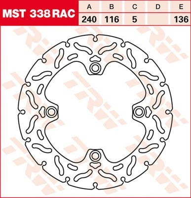 Bremsscheibe starr MST338RAC