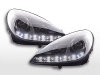 Scheinwerfer Set Daylight LED passend für Mercedes SLK R171 schwarz Scheinwerfer Set Daylight LED passend für Mercedes SLK R171 schwarz
