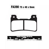 EBC EPFA390 HH Bremsbeläge passend für Honda EBC EPFA390 HH Bremsbeläge passend für Honda