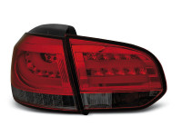 LED BAR Rücklichter rot getönt passend für VW Golf 6 10.08–12 LED BAR Rücklichter rot getönt passend für VW Golf 6 10.08–12