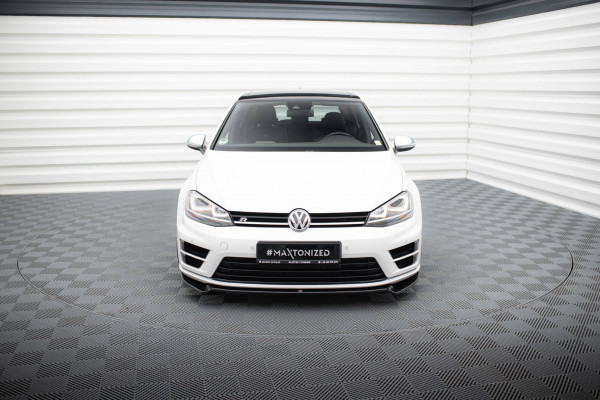 Front Ansatz V.2 Für VW Golf 7 R / R-Line Schwarz Hochglanz