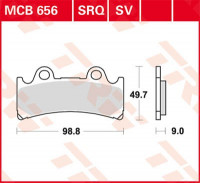 TRW Scheibenbremsbeläge MCB656SRQ passend für Yamaha und Triumph TRW Scheibenbremsbeläge MCB656SRQ passend für Yamaha und Triumph