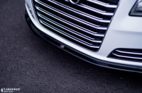 Front Ansatz V.1 Für Audi A8 D4 Schwarz Hochglanz
