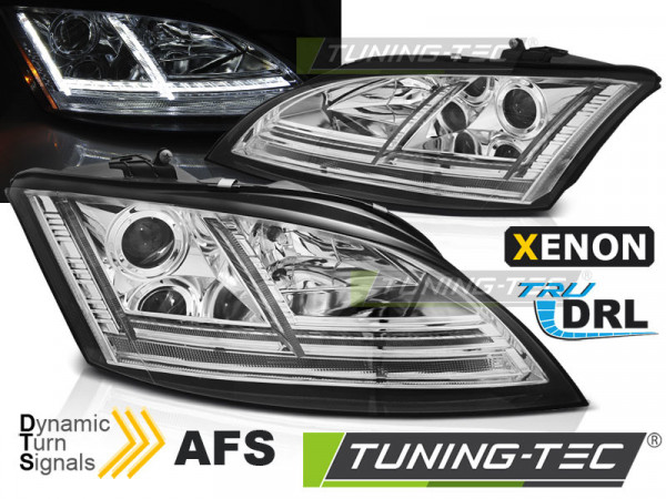 Xenon Scheinwerfer LED DRL chrom dynamische Blinker passend für Audi Tt 06-10 8j Mit Afs