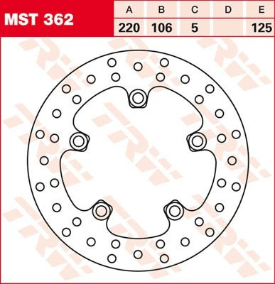 Bremsscheibe starr MST362