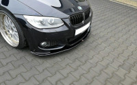 Front Ansatz V.1 Für BMW 3er E92 M Paket FACELIFT Schwarz Hochglanz