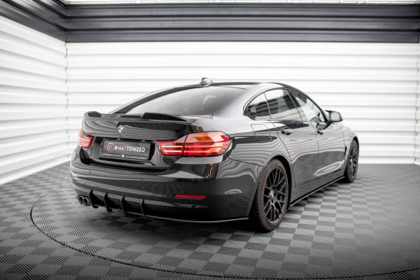 Street Pro Heck Ansatz Flaps Diffusor +Flaps Für BMW 4er Gran Coupe F36 Schwarz Hochglanz