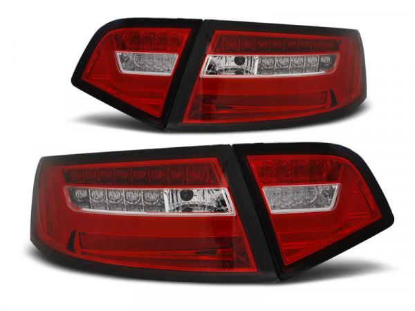 LED BAR Rücklichter rot weiß dynamische Blinker passend für Audi A6 08-11 Limousine