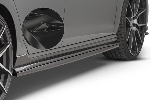 Seitenschweller glänzend für VW Golf 7 GTI TCR SS457-G Schwarz Hochglanz
