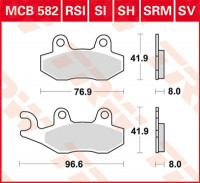 TRW Scheibenbremsbeläge MCB582SI passend für Suzuki & SMC TRW Scheibenbremsbeläge MCB582SI passend für Suzuki & SMC