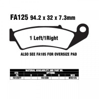 EBC FA125 TT Bremsbeläge passend für Honda CR, NX, XR EBC FA125 TT Bremsbeläge passend für Honda CR, NX, XR