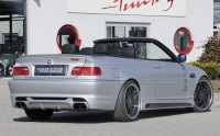 Rieger Heckeinsatz matt schwarz für BMW 3er E46 Coupé 02.02- (ab Facelift) Ausführung: Schwarz matt