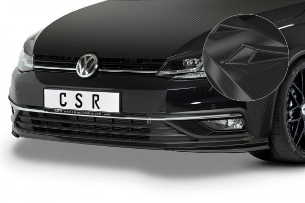 Frontansatz für VW Golf 7 Basis FA285-C Carbon Look Hochglanz
