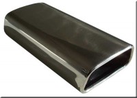 FOX Anschweißendrohr Typ 60 145x65 mm / Länge 270 mm trapezförmig Edelstahl FOX Anschweißendrohr Typ 60 145x65 mm / Länge 270 mm trapezförmig Edelstahl