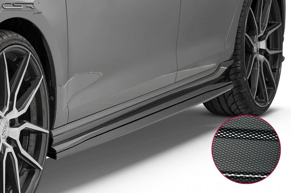 Seitenschweller Carbon Look für VW Golf 7 GTI TCR SS457-C Carbon Look Hochglanz