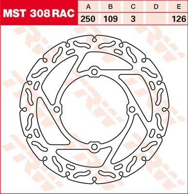 Bremsscheibe starr MST308RAC