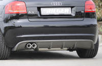 Rieger Heckeinsatz carbon look für Audi A3 (8P) 3-tür. 07.08- (ab Facelift) Ausführung: Schwarz matt