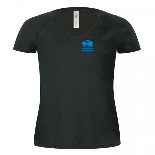 FOX Damen Shirt Schwarz Blau Größe L