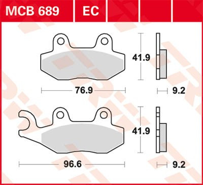 Scheibenbremsbeläge MCB689EC