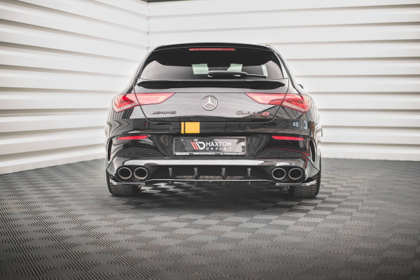 Diffusor Heck Ansatz Für Mercedes-AMG CLA 35 Aero / 45 Aero C118 Schwarz Hochglanz