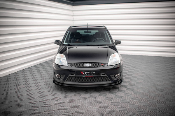 Street Pro Front Ansatz Für +Flaps Für V.1 + Flaps Ford Fiesta ST Mk6 Schwarz Hochglanz