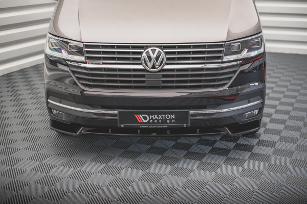 Front Ansatz V.1 Für Volkswagen T6 Facelift Schwarz Hochglanz