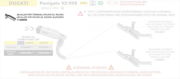 ARROW DB-Killer passend für Ducati Panigale V2 / V2S 2025
