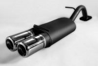 Ulter Sportauspuff passend für Toyota Yaris I 1999-2005 2 Endrohre rund Ø80 Ulter Sportauspuff passend für Toyota Yaris I 1999-2005 2 Endrohre rund Ø80