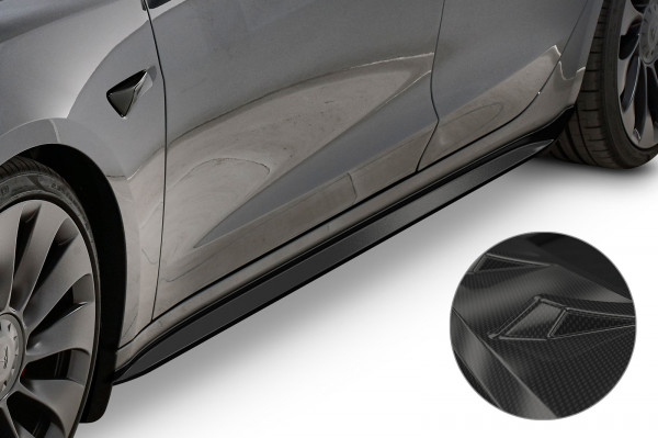 Seitenschweller für Tesla Model 3 SS474-C Carbon Look Hochglanz