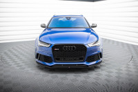Front Ansatz V.1 Für Audi RS6 C7 / C7 Facelift Schwarz Hochglanz