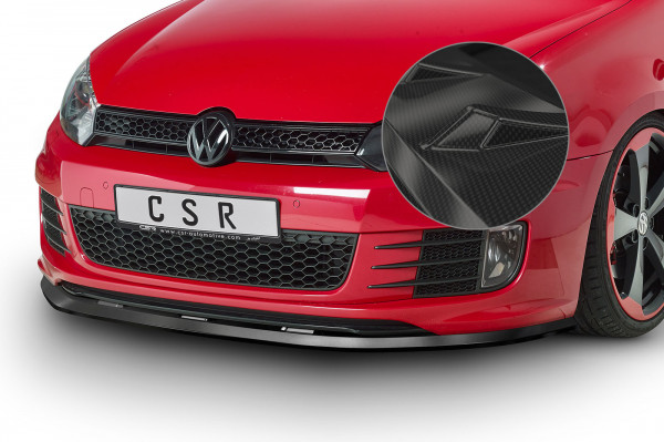 Cup-Spoilerlippe mit ABE für VW Golf 6 GTI / GTD CSL339-C Carbon Look Hochglanz
