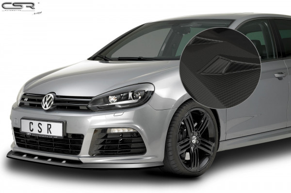 Cup-Spoilerlippe mit ABE für VW Golf 6 R CSL002-M Carbon Look Matt