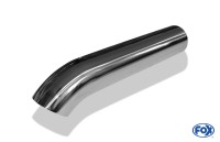 FOX Anschweißendrohr Typ 28 Ø 76mm 45° nach unten gebogen Edelstahl FOX Anschweißendrohr Typ 28 Ø 76mm 45° nach unten gebogen Edelstahl