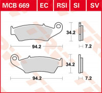 Scheibenbremsbeläge MCB669SI passend für Yamaha WR & YZ Scheibenbremsbeläge MCB669SI passend für Yamaha WR & YZ