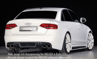 Rieger Heckschürzenansatz carbon look für Audi A4 (B8/B81) Avant 11.07-12.11 (bis Facelift) Ausführung: Schwarz matt