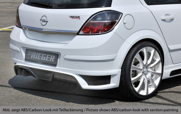 Rieger Heckschürzenansatz für Opel Astra H 5-tür. 03.04-