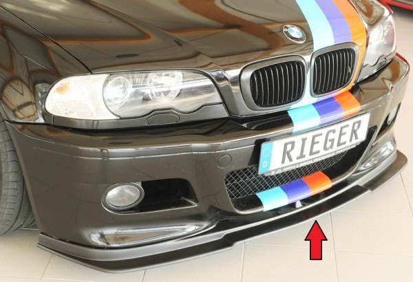 Rieger Spoilerlippe matt schwarz für BMW 3er E46 M3 Coupé 06.00-