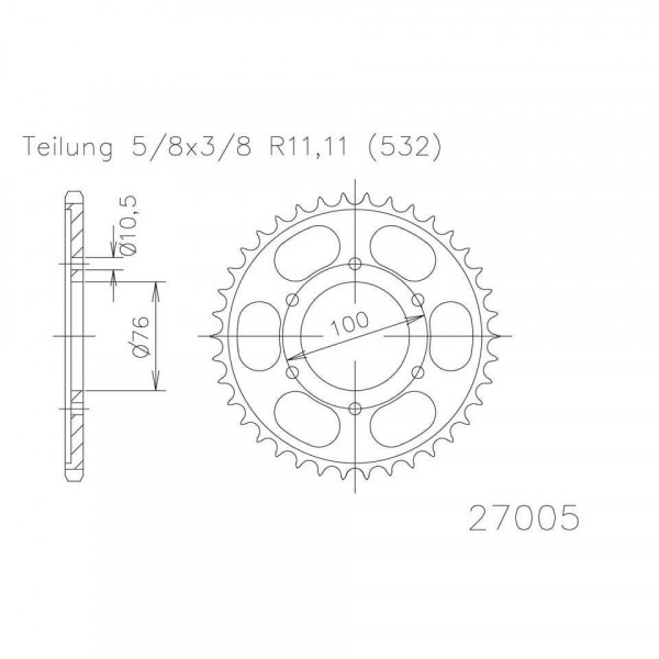 ESJOT Kettenrad, 48 Zähne