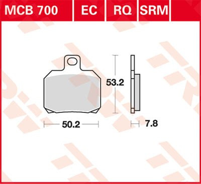 Scheibenbremsbeläge MCB700SRM