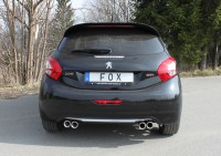 FOX Endschalldämpfer passend für Peugeot 208 GTI 1.6l 147kW ab 2012, 2x76 mm Ausgang rechts/links FOX Endschalldämpfer passend für Peugeot 208 GTI 1.6l 147kW ab 2012, 2x76 mm Ausgang rechts/links