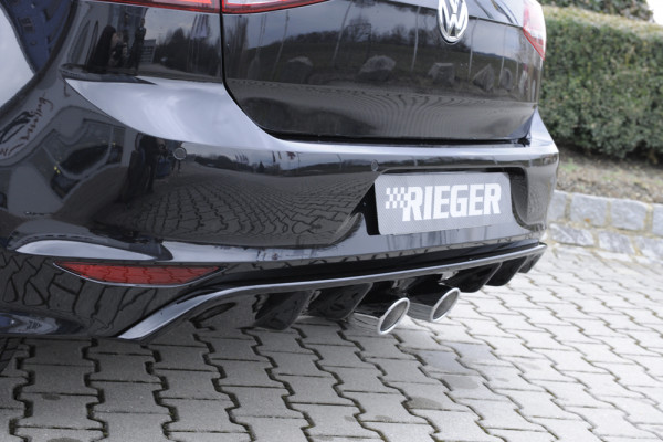 Rieger Heckeinsatz für R-Line Heckschürze glanz schwarz für VW Golf 7 R-Line 5-tür. 10.12-12.16 (bis