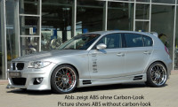 Rieger Seitenschweller links carbon look für BMW 1er E87 (187 / 1K2/1K4) Lim. 09.04-03.07 (bis Fac Ausführung: Schwarz matt