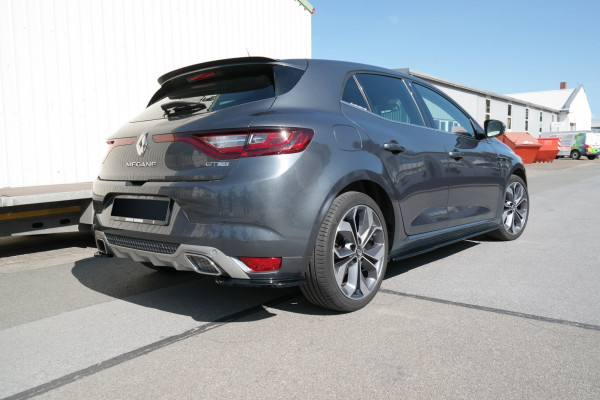 Heck Ansatz Flaps Diffusor Für Renault Megane Mk.4 GT-Line Schwarz Matt