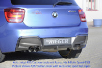 Rieger Heckeinsatz glanz schwarz für BMW 1er F21 (1K2) Lim. / 2-tür. 09.12-03.2015 (bis Facelift)