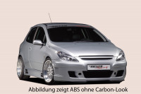 Rieger Seitenschweller rechts carbon look für Peugeot 307 Cabrio CC 05-05- (ab Facelift) Ausführung: Schwarz matt