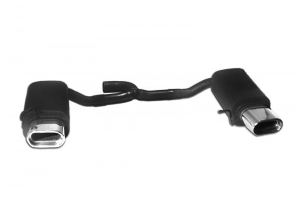 Ulter Sportauspuff passend für Skoda Superb II 2008–2015 2 Duplex Endrohre oval 145×75