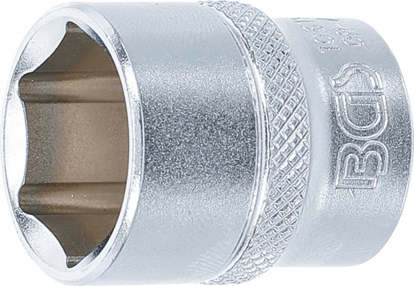 BGS Steckschlüssel-Einsatz Sechskant SW 19 mm | Antrieb Innenvierkant 10 mm (3/8 Zoll)