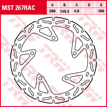Bremsscheibe starr MST267RAC