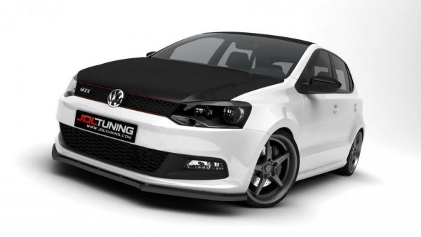 Front Ansatz Für VW POLO MK5 GTI Schwarz Hochglanz